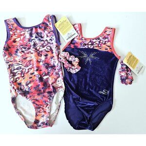 Dreamlight Activewear NWT 10-12 Velvet Leotard Scrunchie Set Lot